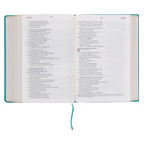 NLT Teal Flexcover Faux Leather Everyday Devotional Bible for Women
