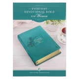 NLT Teal Flexcover Faux Leather Everyday Devotional Bible for Women