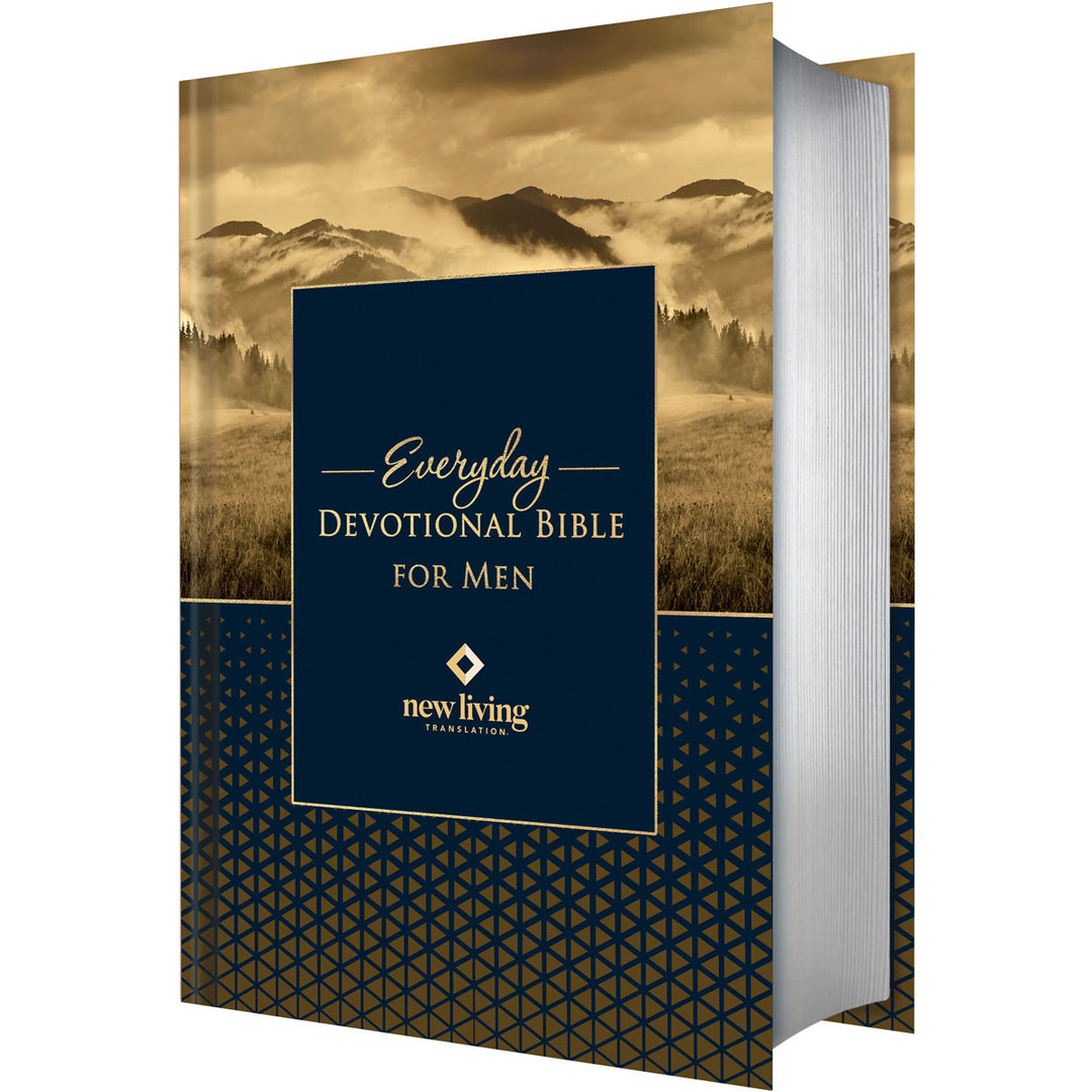 NLT Landscape Hardcover Everyday Devotional Bible for Men