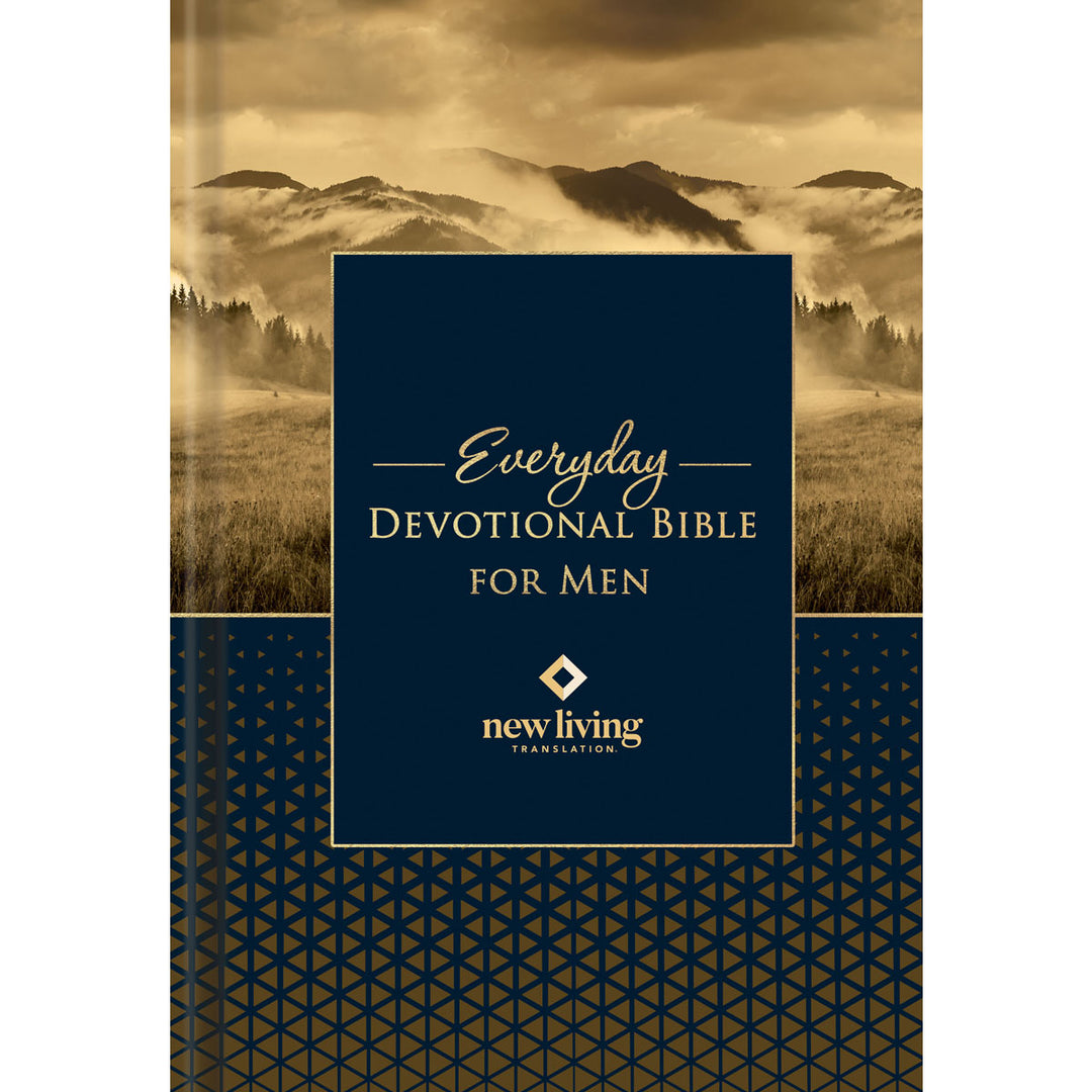 NLT Landscape Hardcover Everyday Devotional Bible for Men