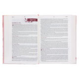 NLT Pink Floral Hardcover Everyday Devotional Bible for Women