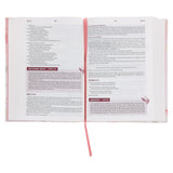NLT Pink Floral Hardcover Everyday Devotional Bible for Women