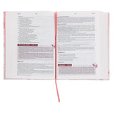 NLT Pink Floral Hardcover Everyday Devotional Bible for Women