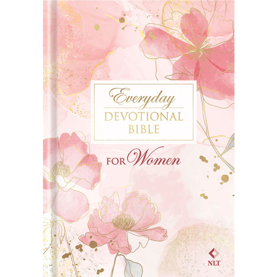 NLT Pink Floral Hardcover Everyday Devotional Bible for Women