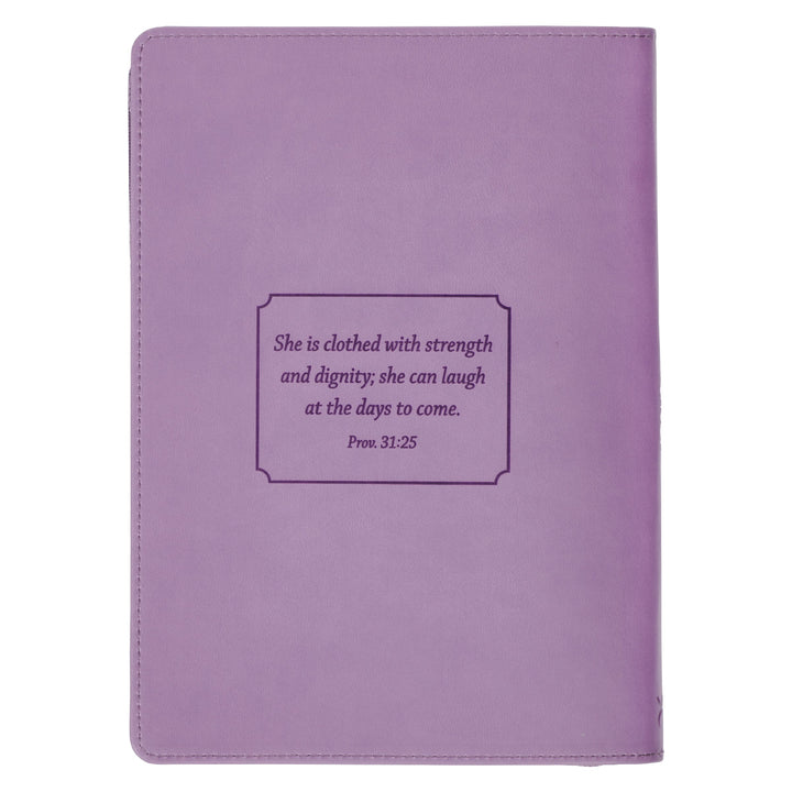 Strength and Dignity Faux Leather Journal with Zipped Closure