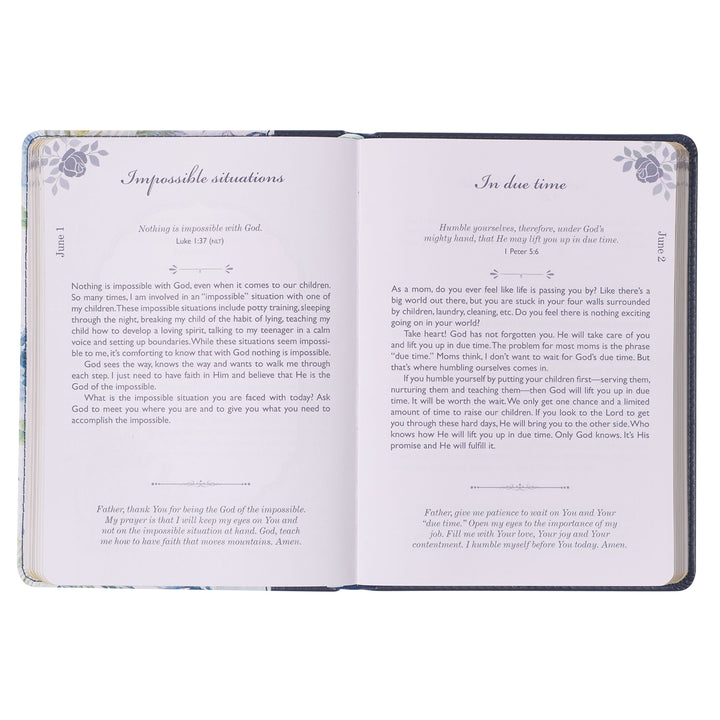 Moments with God for Moms Devotional (Faux Leather)