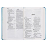 NLT Blue Elephant Flexcover Faux Leather Baby Bible for Boys