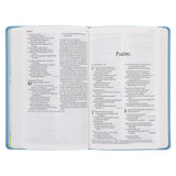 NLT Blue Elephant Flexcover Faux Leather Baby Bible for Boys