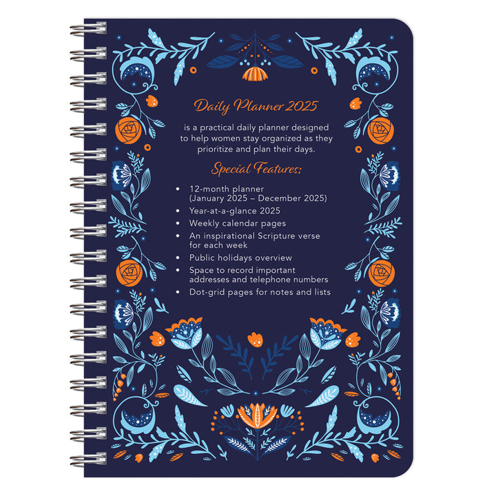 2025 Diary - Daily Planner - With God All Things Are Possible - Wirebound