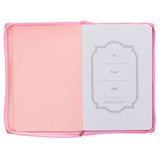 My Grace is Sufficient for You Pink Faux Leather Journal with Zipped Closure