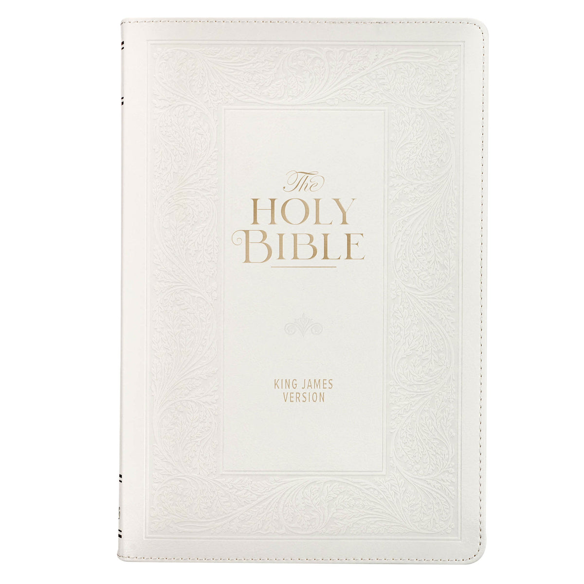 KJV White Faux Leather Standard Bible Giant Print