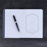 For We Walk by Faith Faux Leather Journal with Pen Holder and Elastic Closure