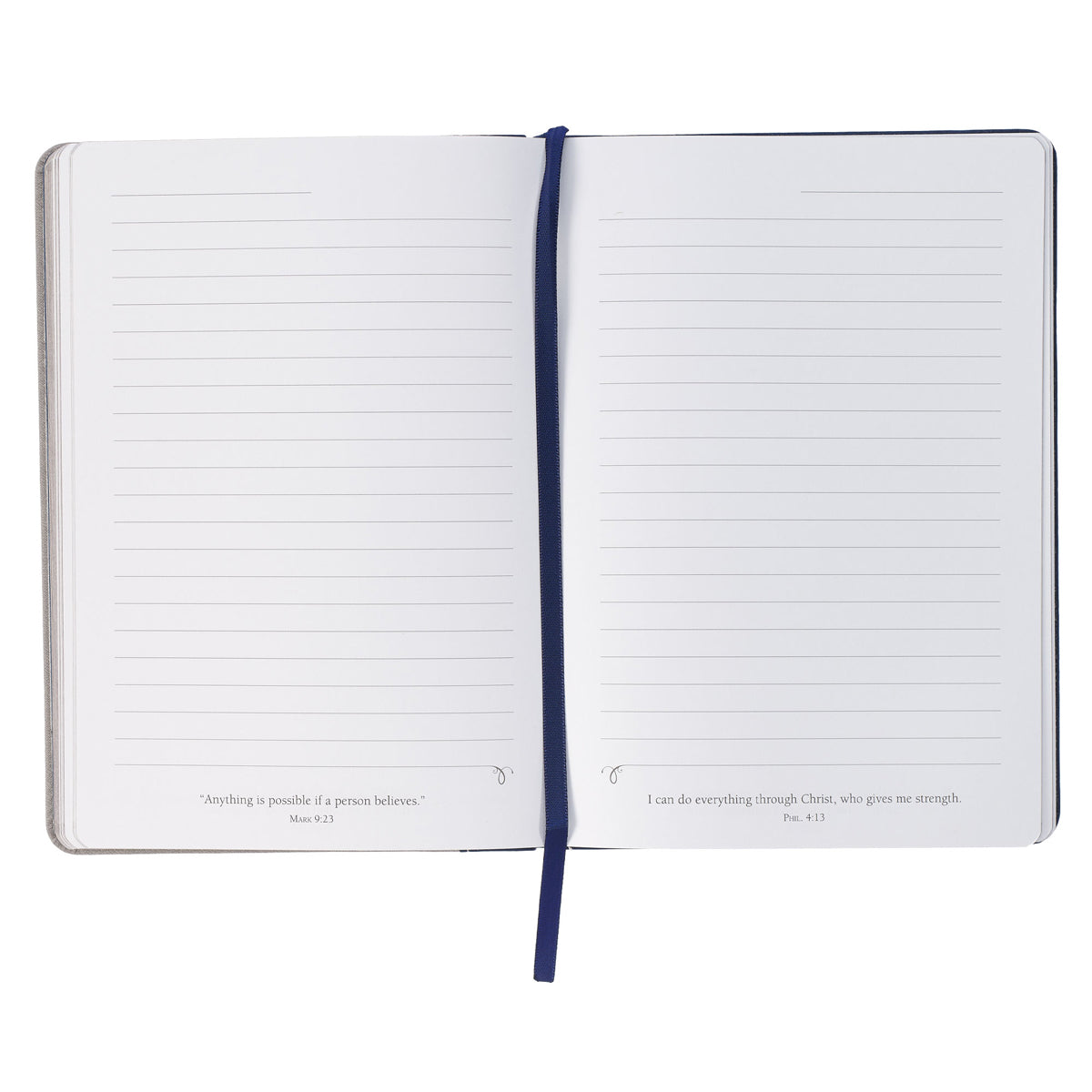 For We Walk by Faith Faux Leather Journal with Pen Holder and Elastic Closure
