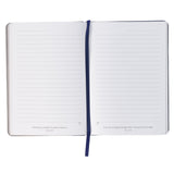 For We Walk by Faith Faux Leather Journal with Pen Holder and Elastic Closure