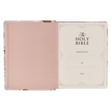 KJV Pink Floral Faux Leather Note-Taking Bible