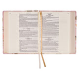 KJV Pink Floral Faux Leather Note-Taking Bible