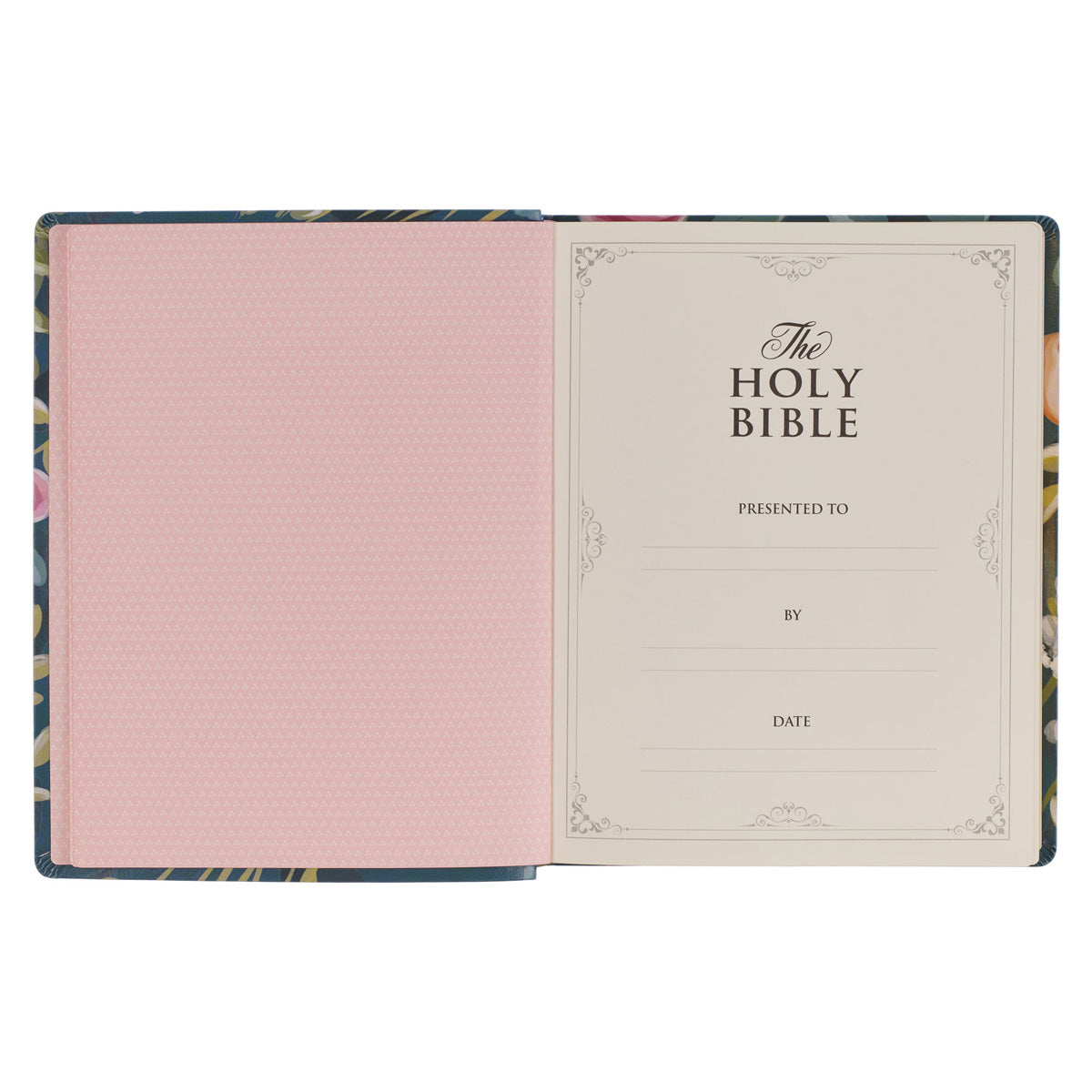 KJV Green Floral Faux Leather Note-Taking Bible Large Print