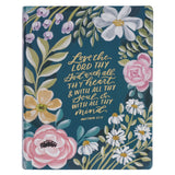 KJV Green Floral Faux Leather Note-Taking Bible Large Print