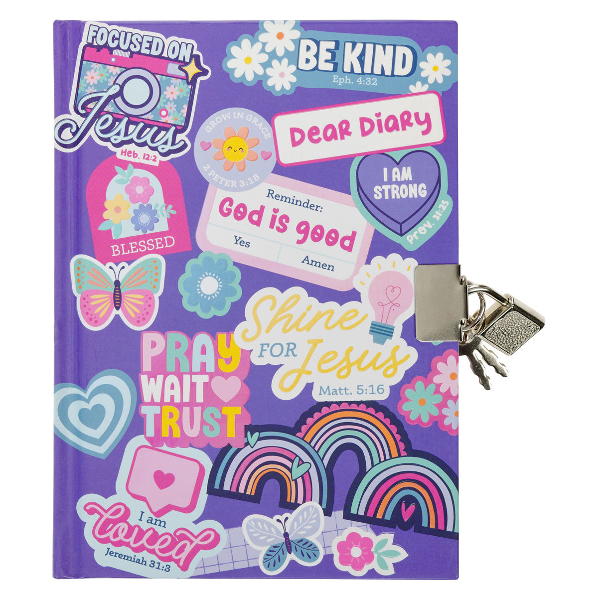 Shine for Jesus Hardcover Secret Diary with a Lock & Key