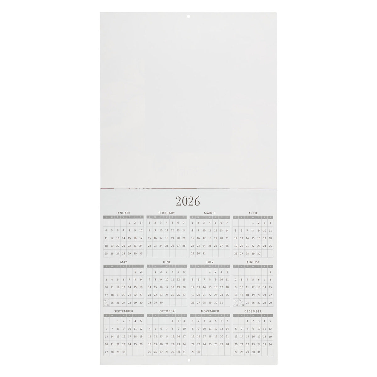 2026 Calendar - For I Know the Plans I Have for You
