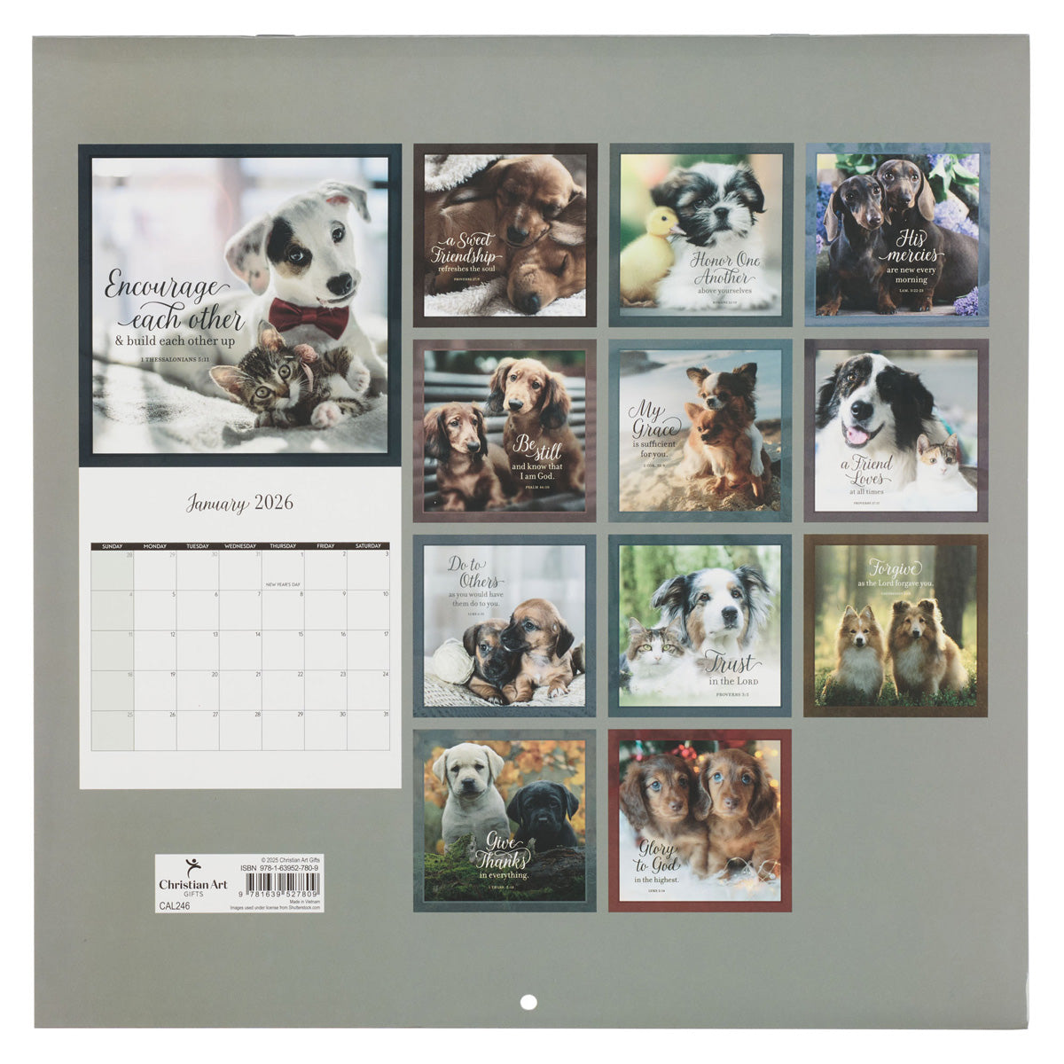 2026 Calendar - Encourage Each Other & Build Each Other Up