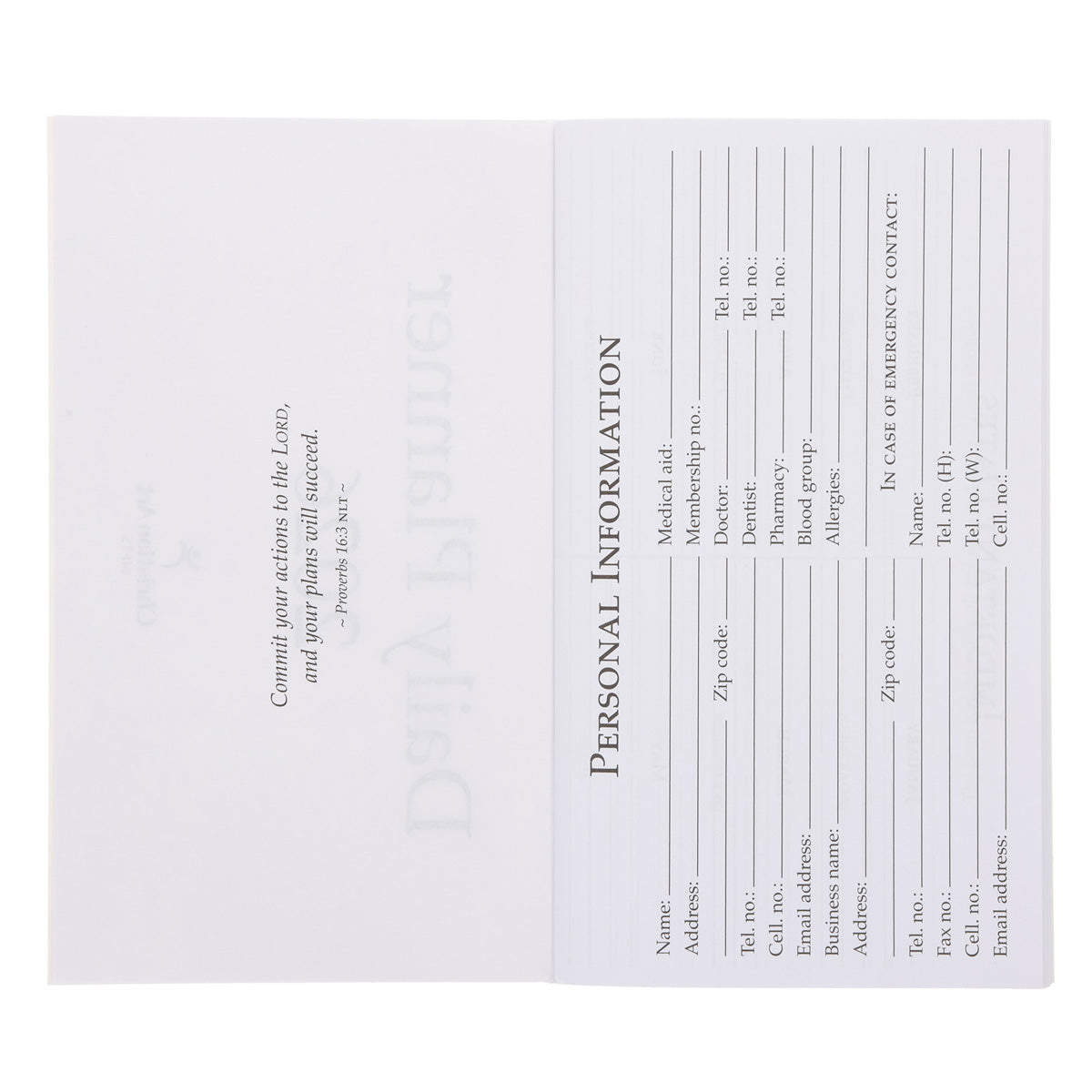 2026 Diary - Daily Planner - For We Walk by Faith Not by Sight
