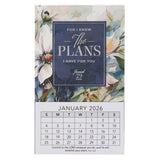 2026 Mini Magnetic Calendar - For I Know the Plans I Have for You
