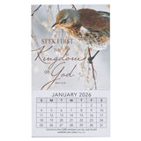 2026 Mini Magnetic Calendar - Seek First the Kingdom of God