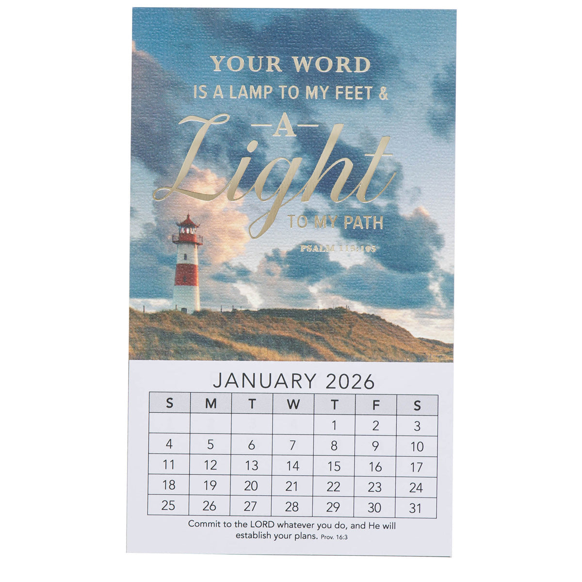 2026 Mini Magnetic Calendar - Your Word Is A Lamp to My Feet & A Light to My Path