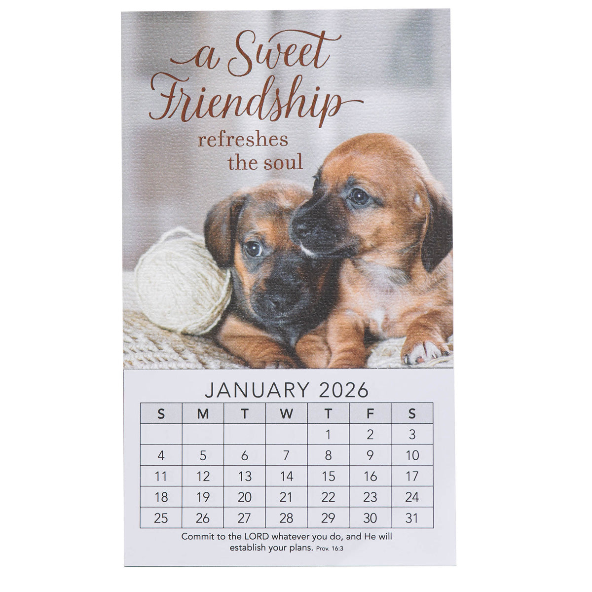 2026 Mini Magnetic Calendar - A Sweet Friendship Refreshes the Soul