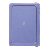 Be Strong and Courageous Purple Faux Leather Journal with Zipped Closure