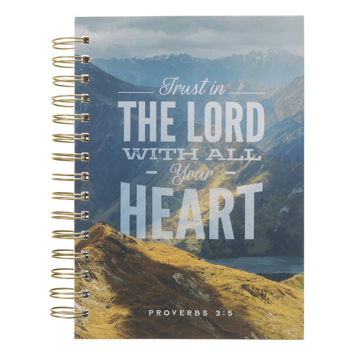 Trust in the Lord with All Your Heart Scenic Large Hardcover Wirebound Journal