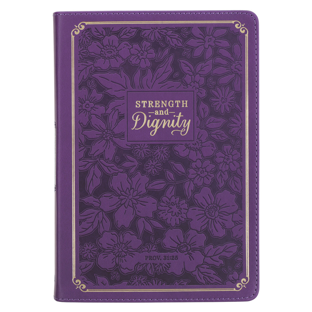 Strength and Dignity Purple Faux Leather Journal