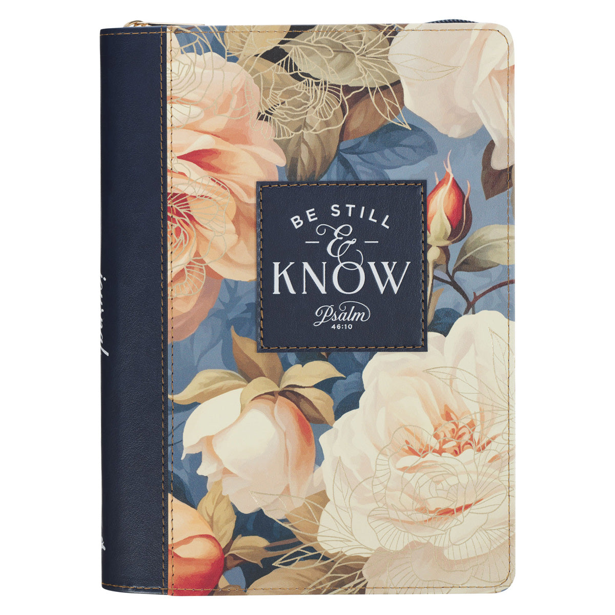 Be Still & Know Faux Leather Journal with Zipped Closure