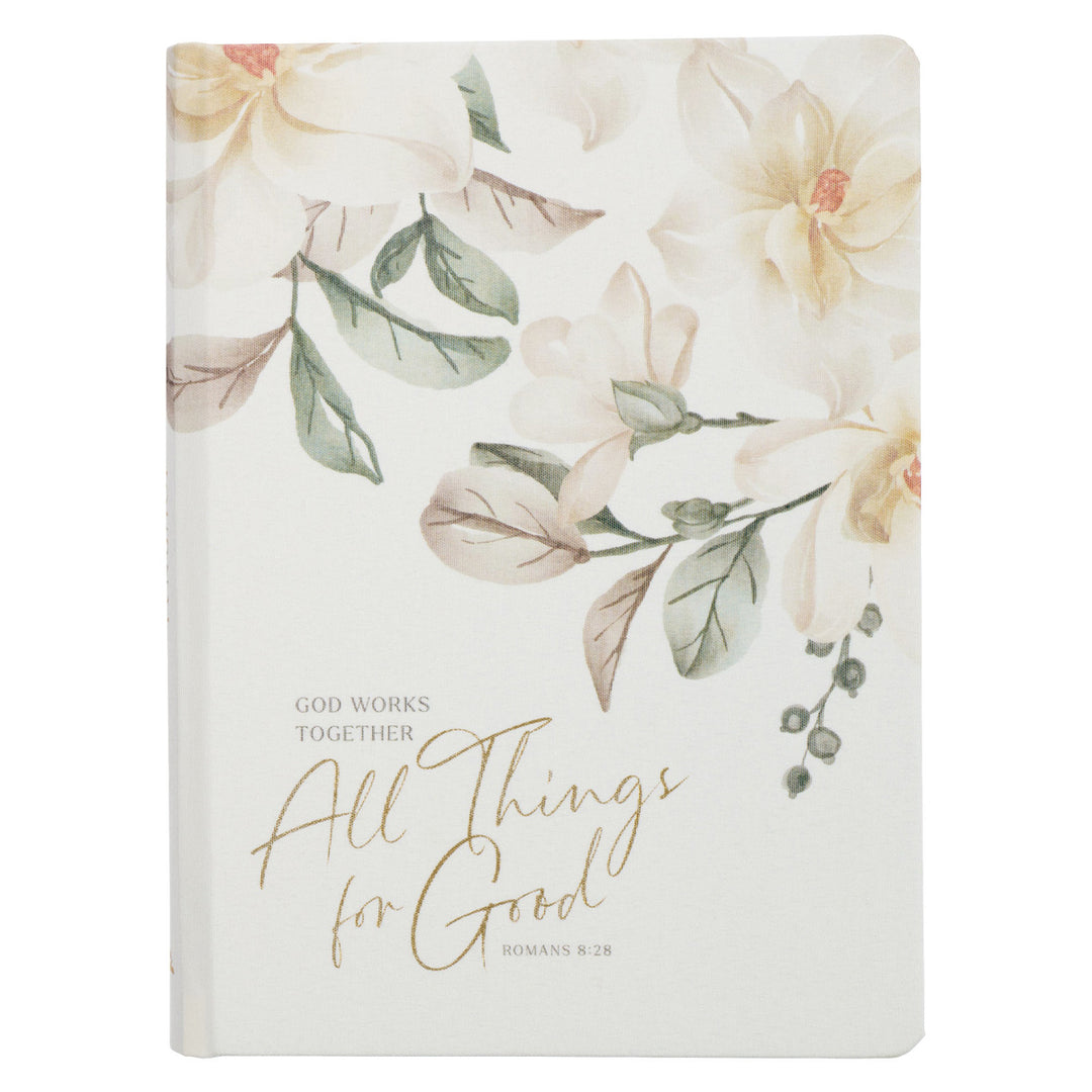 All Things for Good White Hardcover Journal