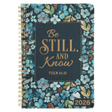 2026 Diary - Daily Planner - Be Still and Know - Wirebound