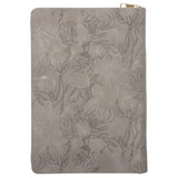 Be Still and Know Floral Beige Faux Leather Journal with Zipped Closure