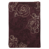 She Is Clothed with Strength and Dignity Burgundy Faux Leather Journal with Zipped Closure