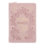Let Everything That Has Breath Praise the Lord Faux Leather Journal with Zipped Closure