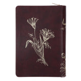 For by Grace You Have Been Saved Through Faith Faux Leather Journal with Zipped Closure