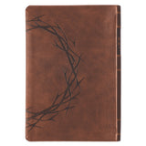 KJV Brown Crown of Thorns Faux Leather Giant Print Full-Size Bible