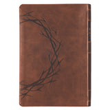 KJV Brown Crown of Thorns Faux Leather Giant Print Full-Size Bible