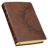 KJV Brown Crown of Thorns Faux Leather Giant Print Full-Size Bible