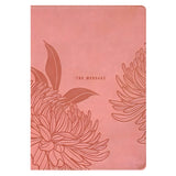 The Message Dusty Pink Floral Imitation Leather Deluxe Gift Bible Large Print
