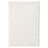 KJV White Faux Leather Thinline Large Print Bible With Thumb Indexing