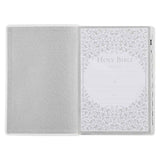 KJV White Faux Leather Thinline Large Print Bible With Thumb Indexing