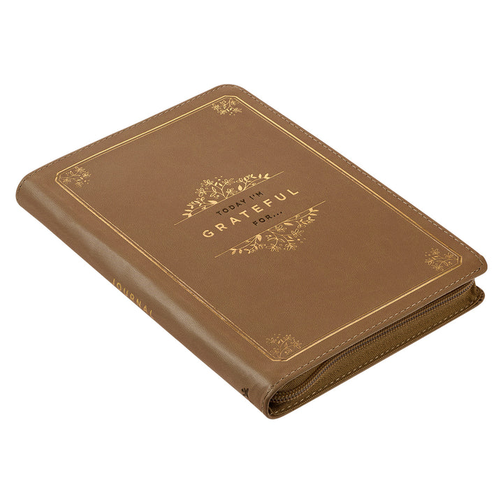 Today I'm Grateful For (Faux Leather Journal With Zipped Closure)