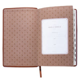 KJV Brown Faux Leather Medium Bible Giant Print