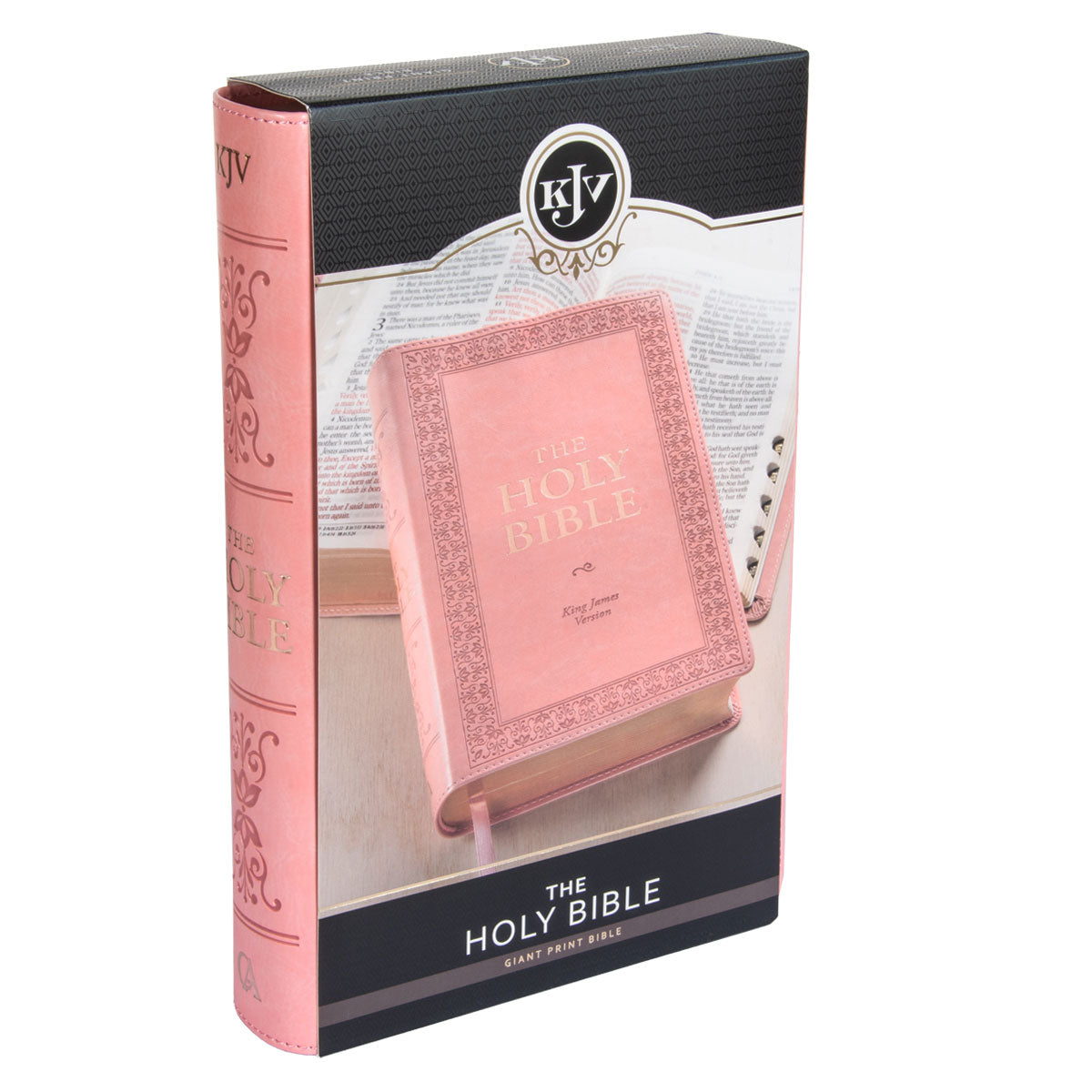 KJV Pink Faux Leather Bible Giant Print – CUM Books