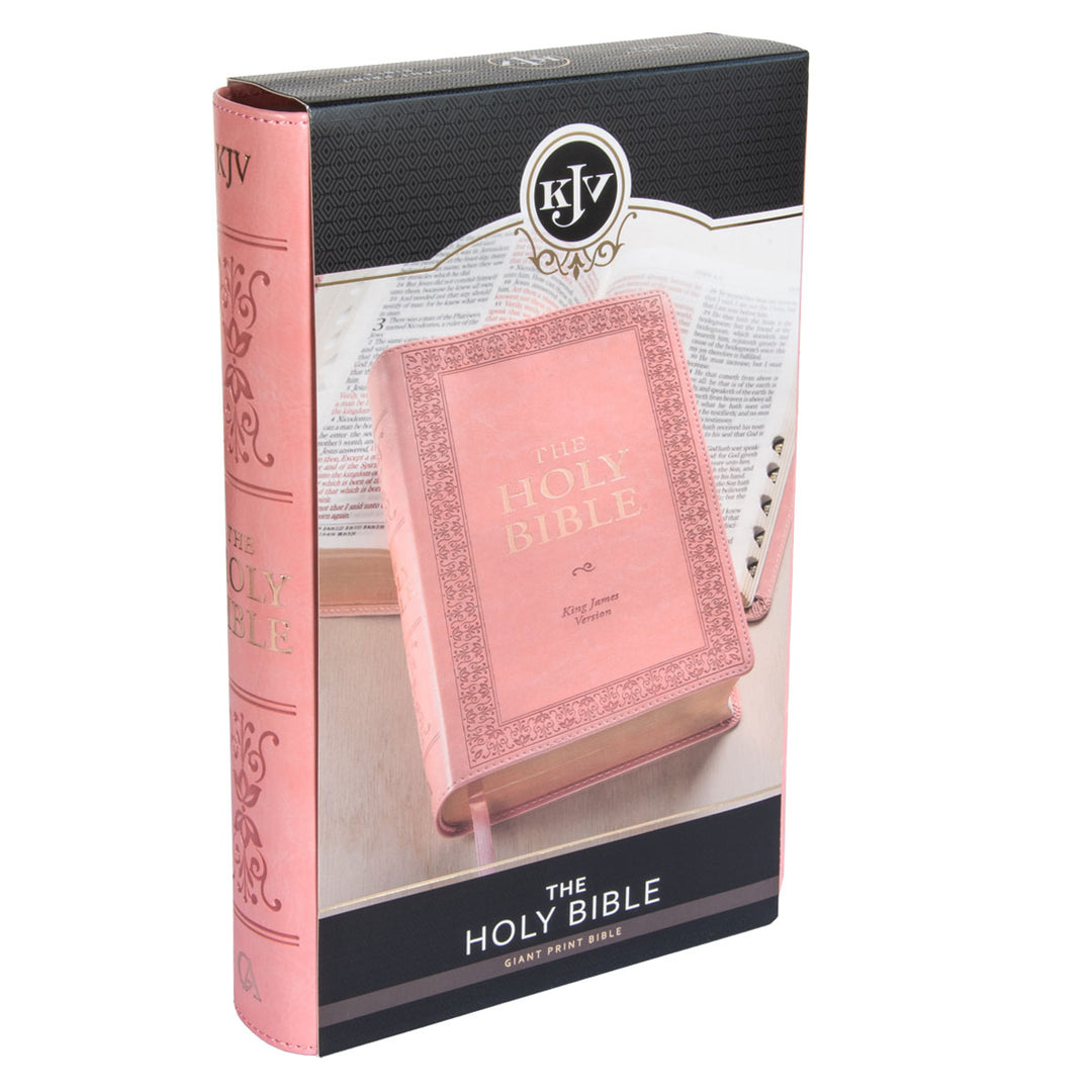 KJV Pink Faux Leather Bible Giant Print